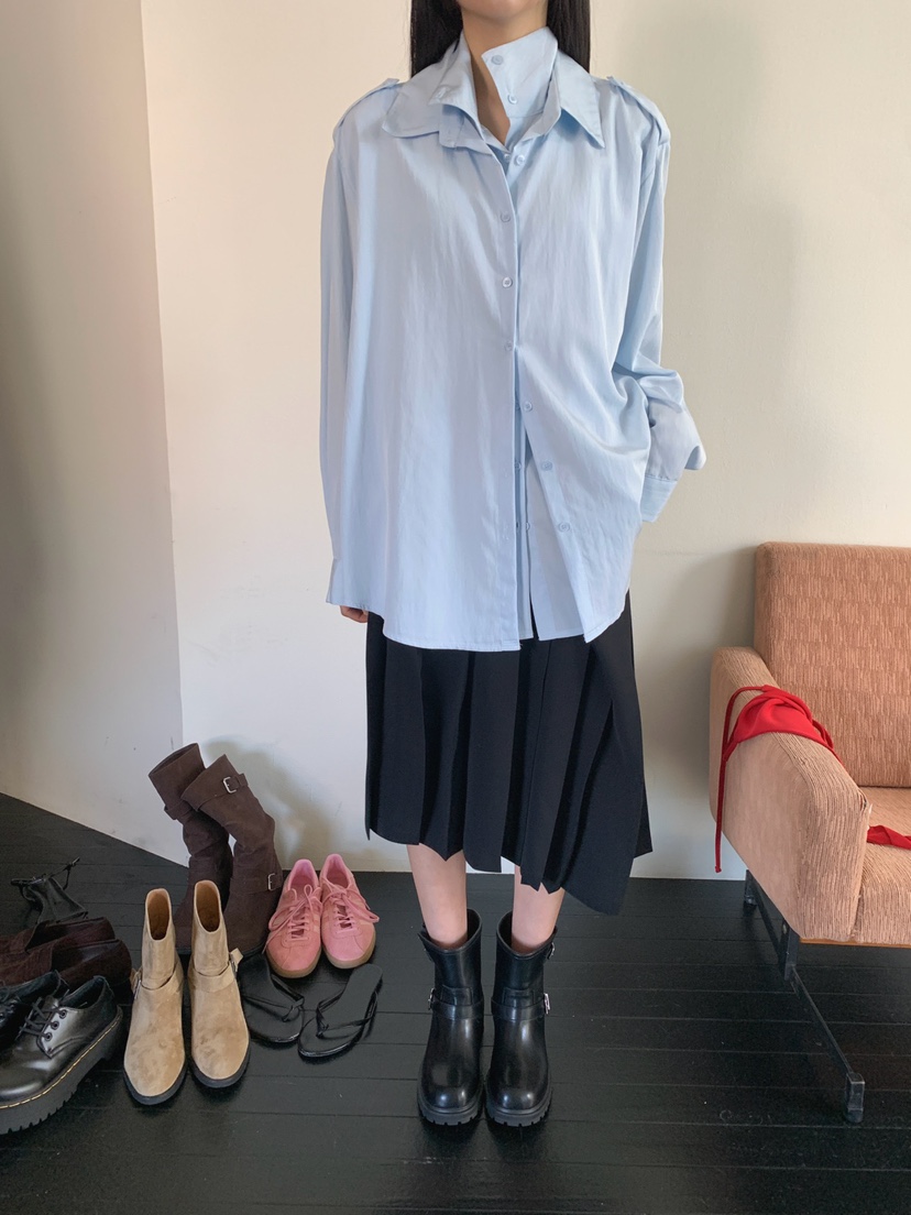 JKICHI東大門代購女士新款休閑人氣職業襯衫蕾絲衫不含吊帶JKICHI襯衫/蕾絲衫