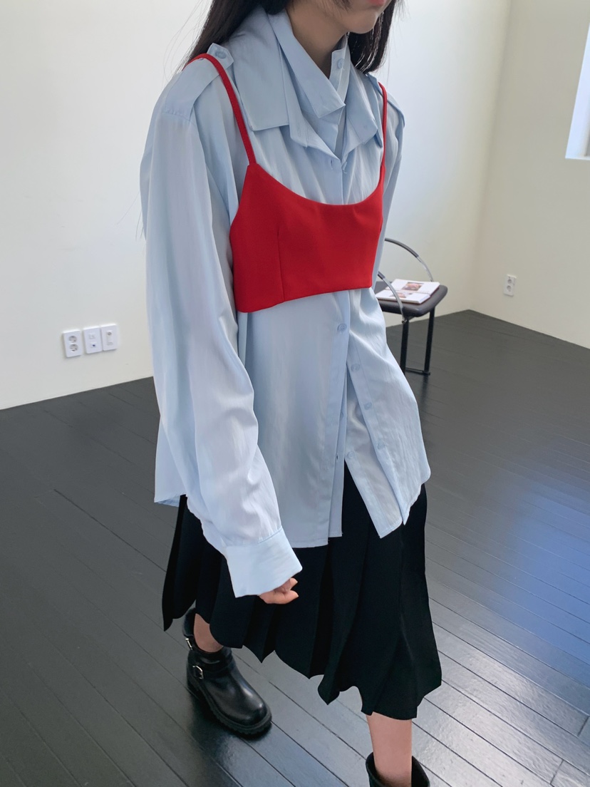 JKICHI東大門代購女士新款休閑人氣職業襯衫蕾絲衫不含吊帶JKICHI襯衫/蕾絲衫