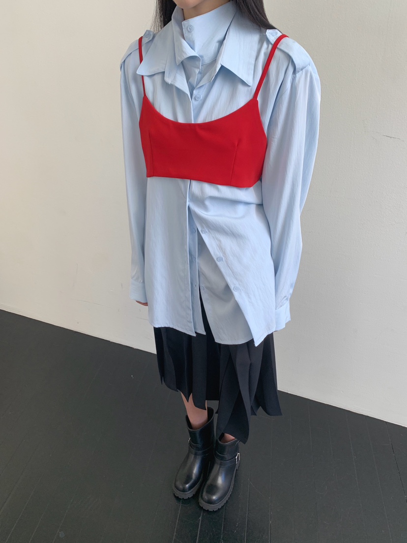 JKICHI東大門代購女士新款休閑人氣職業襯衫蕾絲衫不含吊帶JKICHI襯衫/蕾絲衫