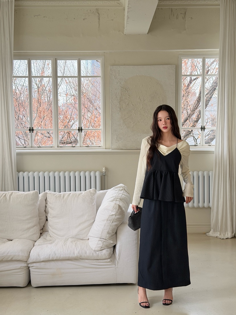 LE OVE/VERDI東大門實拍女士新款26春夏真品休閑時尚長裙LE OVE/VERDI長裙