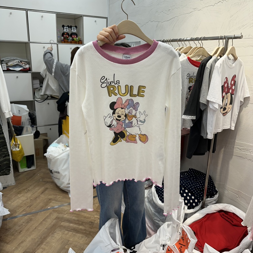 DE LINE東大門直郵女裝新品真品職業人氣熱賣26春夏長袖T恤DE LINE長袖T恤圖色1