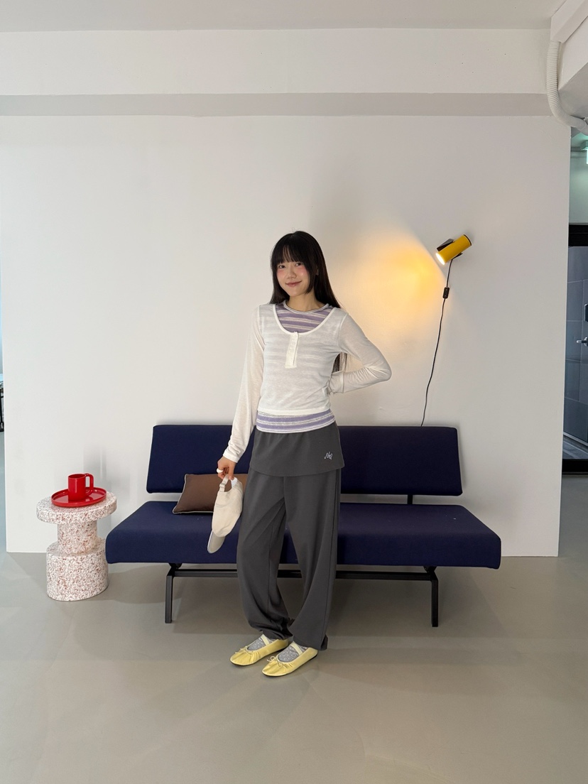 MORE THAN-P東大門直郵女士新品職業26春夏熱賣裙褲羅紋MORE THAN裙褲