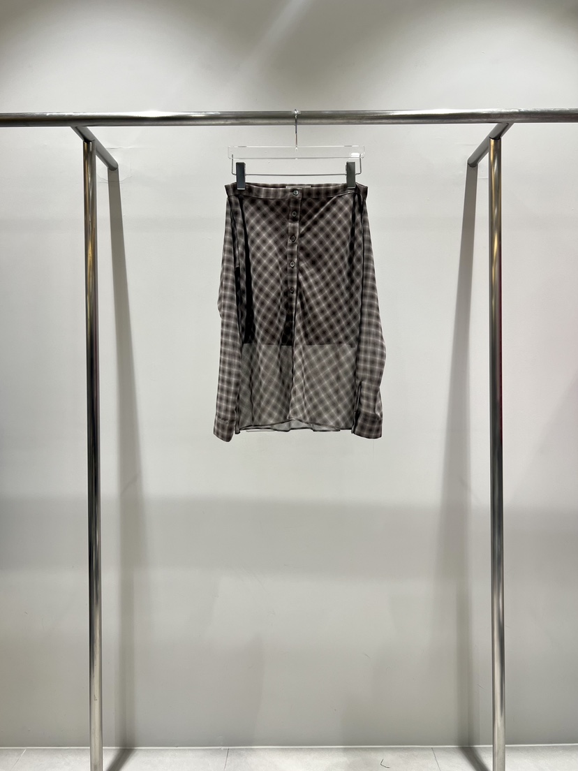 CESTLAVIE東大門實拍女士新款真品時尚職業26春夏長裙格紋CESTLAVIE長裙