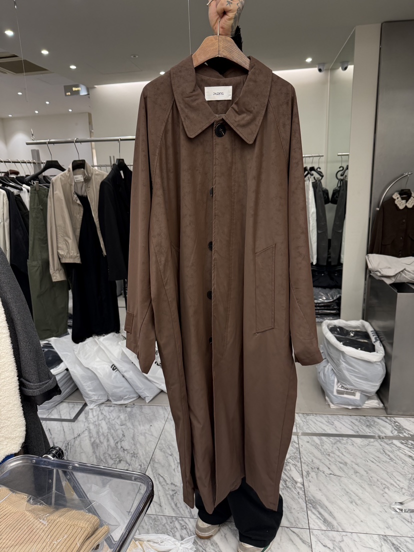 PAIRING東大門直郵女士新款職業休閑時尚26春夏長款風衣長款PAIRING長款風衣