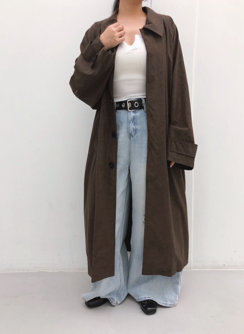 PAIRING東大門直郵女士新款職業休閑時尚26春夏長款風衣長款PAIRING長款風衣