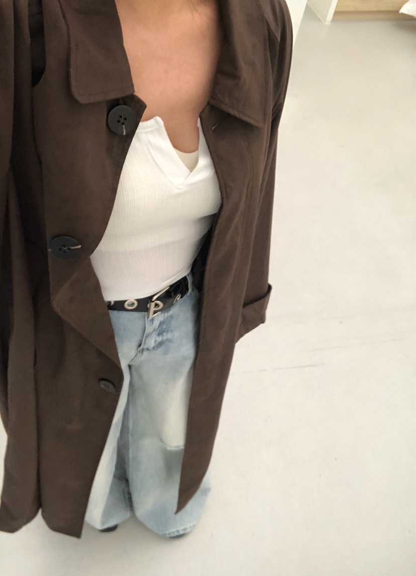 PAIRING東大門直郵女士新款職業休閑時尚26春夏長款風衣長款PAIRING長款風衣