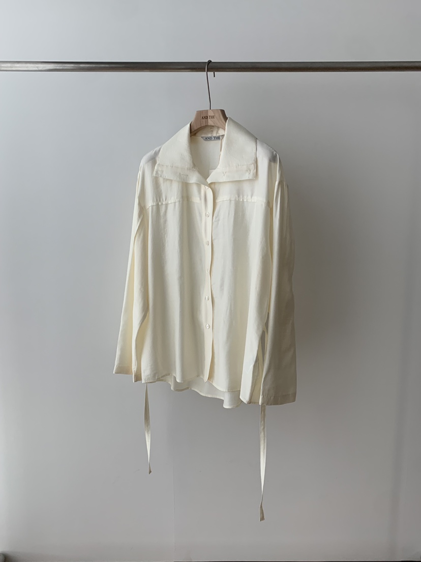 AND THE韓國代購女士新款職業時尚人氣26春夏襯衫蕾絲衫高領AND THE襯衫/蕾絲衫圖色2