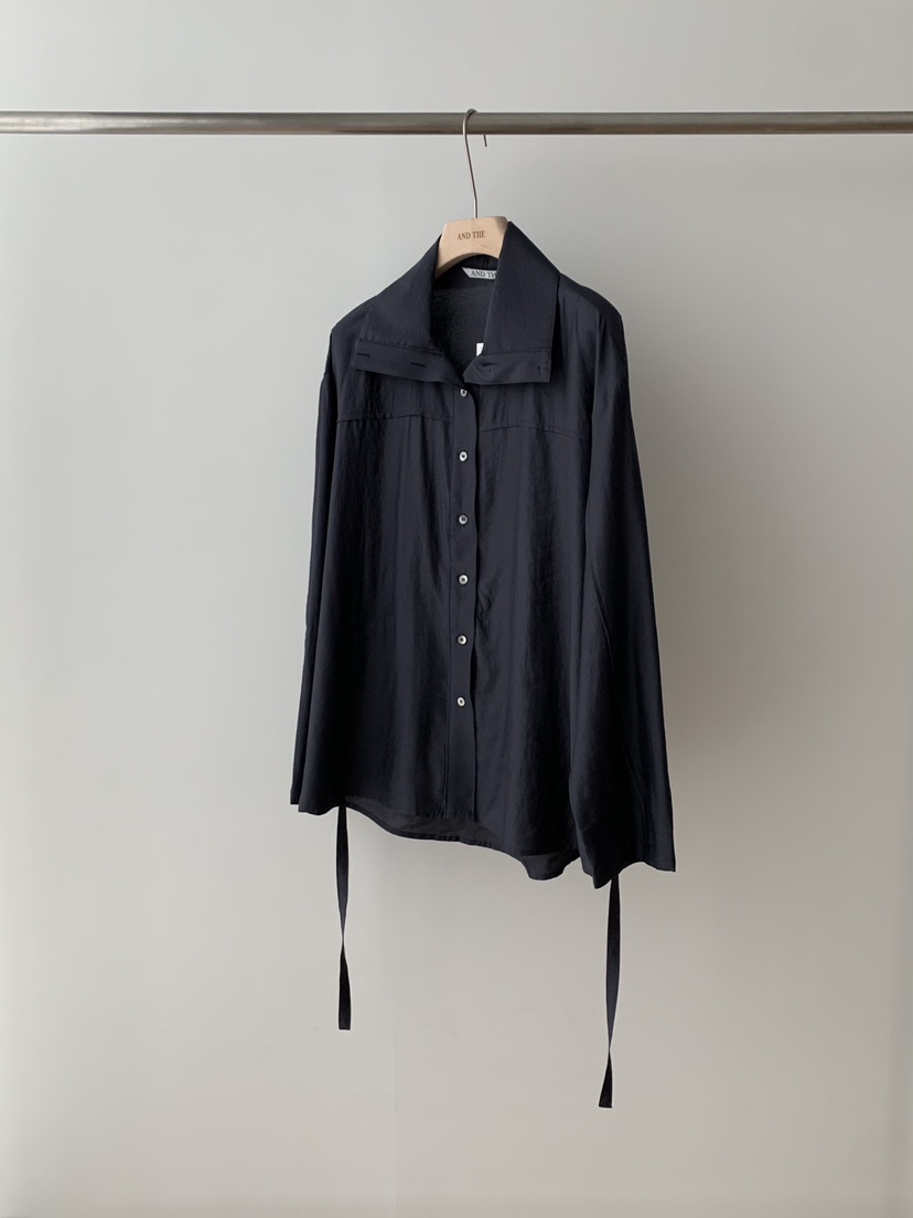 AND THE韓國代購女士新款職業時尚人氣26春夏襯衫蕾絲衫高領AND THE襯衫/蕾絲衫圖色4