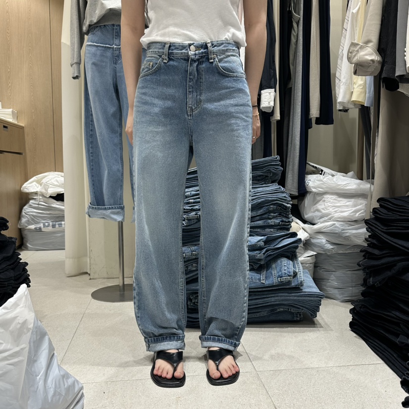 VINTAGE VIBE東大門直郵女裝新品真品職業推薦26春夏牛仔褲VINTAGE VIBE牛仔褲圖色1