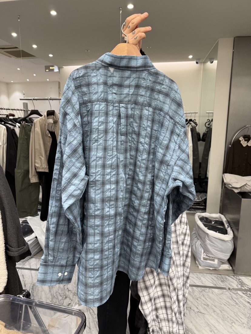 PAIRING韓國代購女士新款休閑時尚真品襯衫蕾絲衫格紋亞麻PAIRING襯衫/蕾絲衫