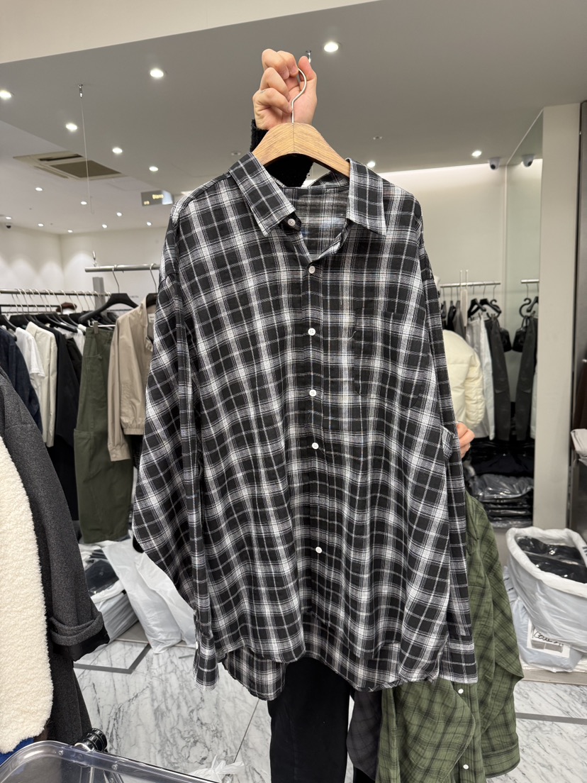 PAIRING韓國代購女士新款休閑時尚真品襯衫蕾絲衫格紋亞麻PAIRING襯衫/蕾絲衫圖色1