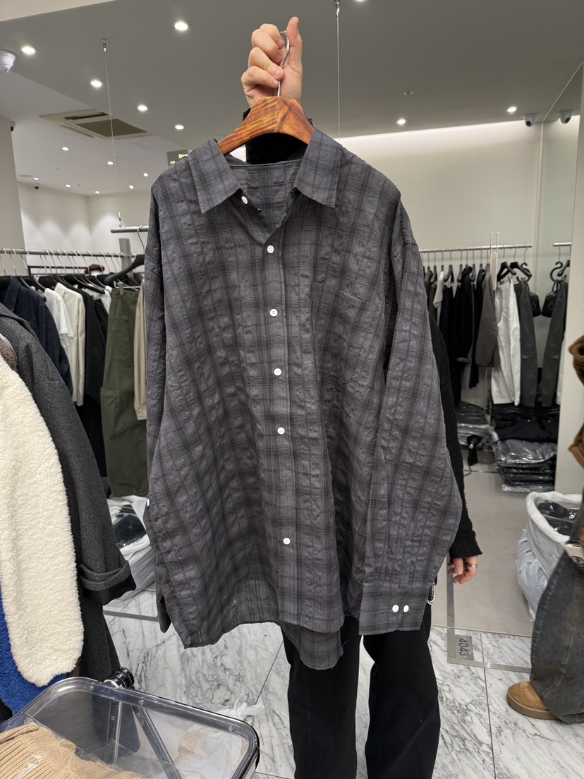 PAIRING韓國代購女士新款休閑時尚真品襯衫蕾絲衫格紋亞麻PAIRING襯衫/蕾絲衫圖色4