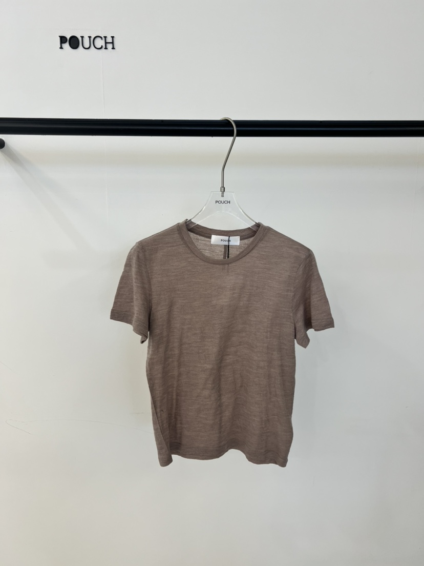 POUCH韓國代購女裝新品時尚休閑真品職業推薦26春夏熱賣T恤POUCHT恤圖色2