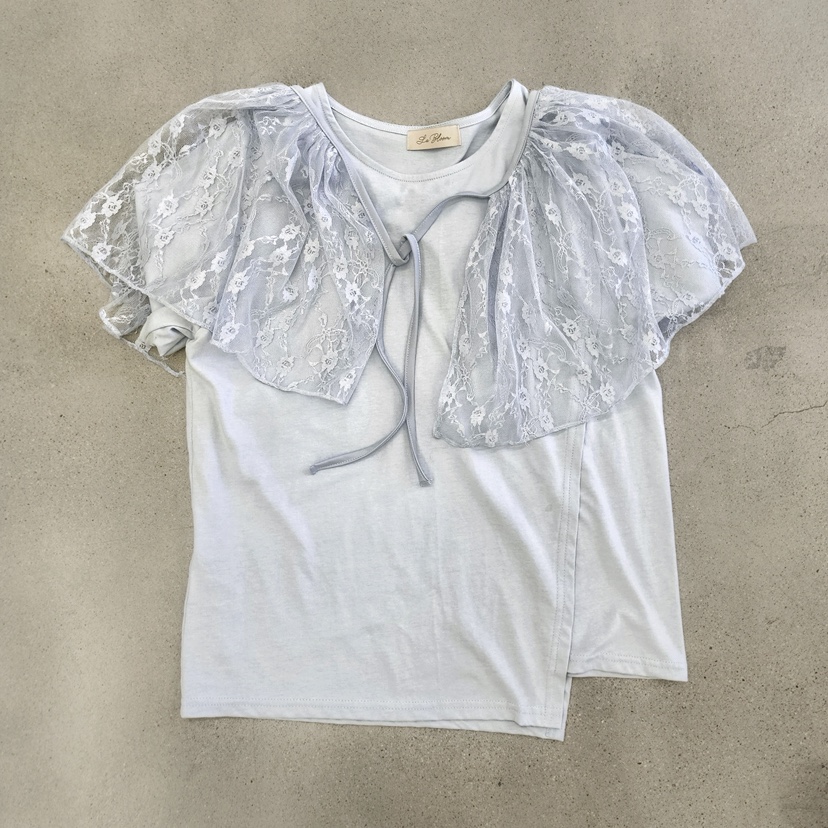 LA BLOOM東大門實拍女裝新品推薦套裝不對稱披肩套裝蕾絲La Bloom套裝