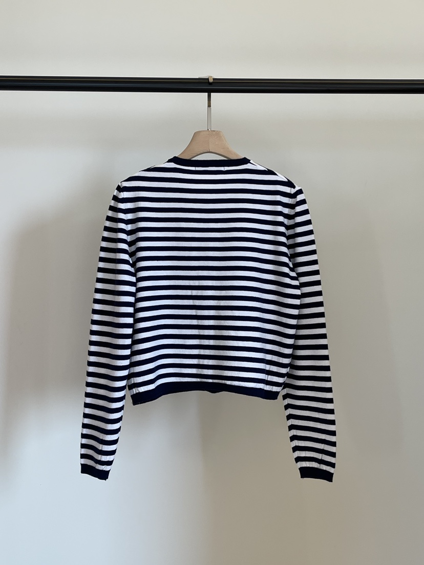 THE MUI韓國直郵女士新品推薦真品26春夏針織衫開衫條紋THE MUI針織衫