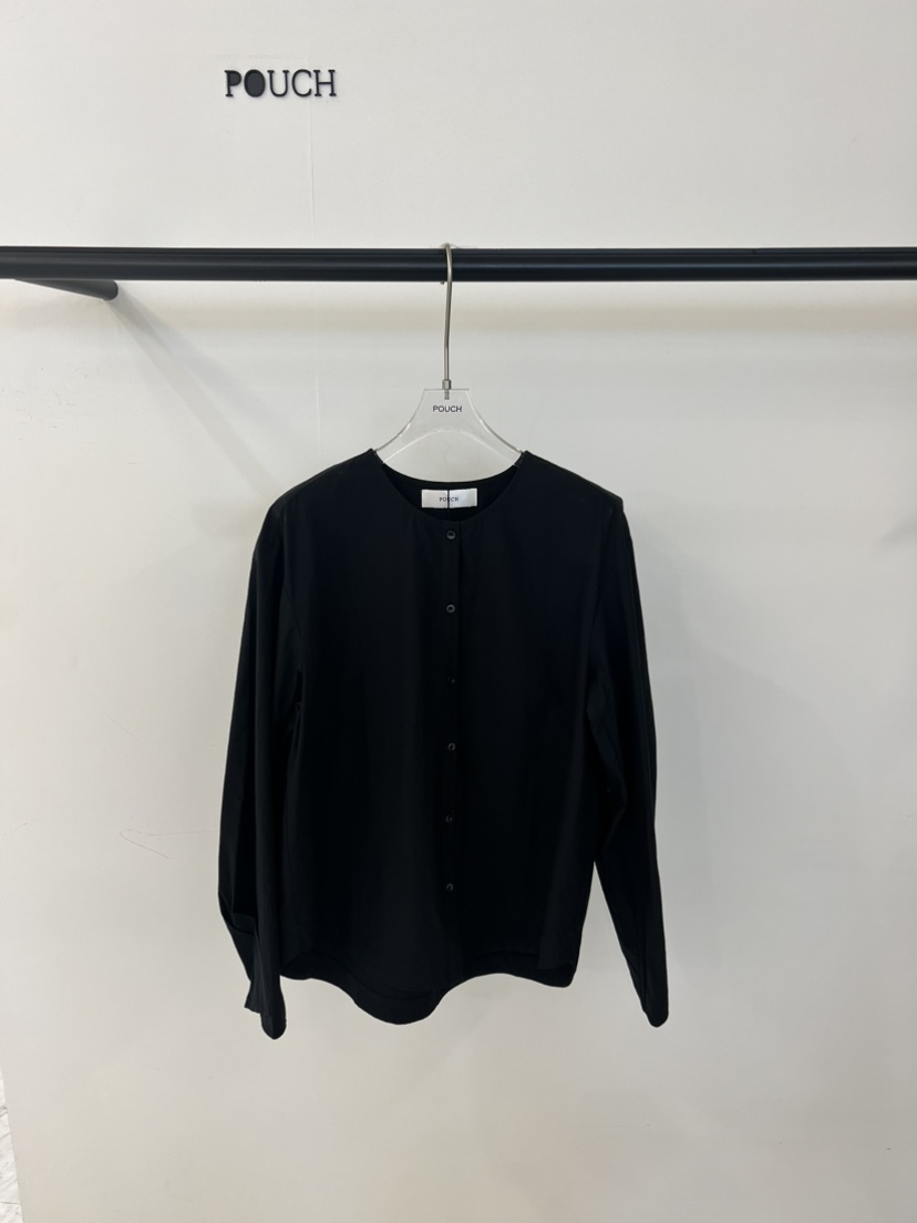 POUCH韓國代購女裝新款職業真品26春夏人氣襯衫蕾絲衫紐扣POUCH襯衫/蕾絲衫圖色4