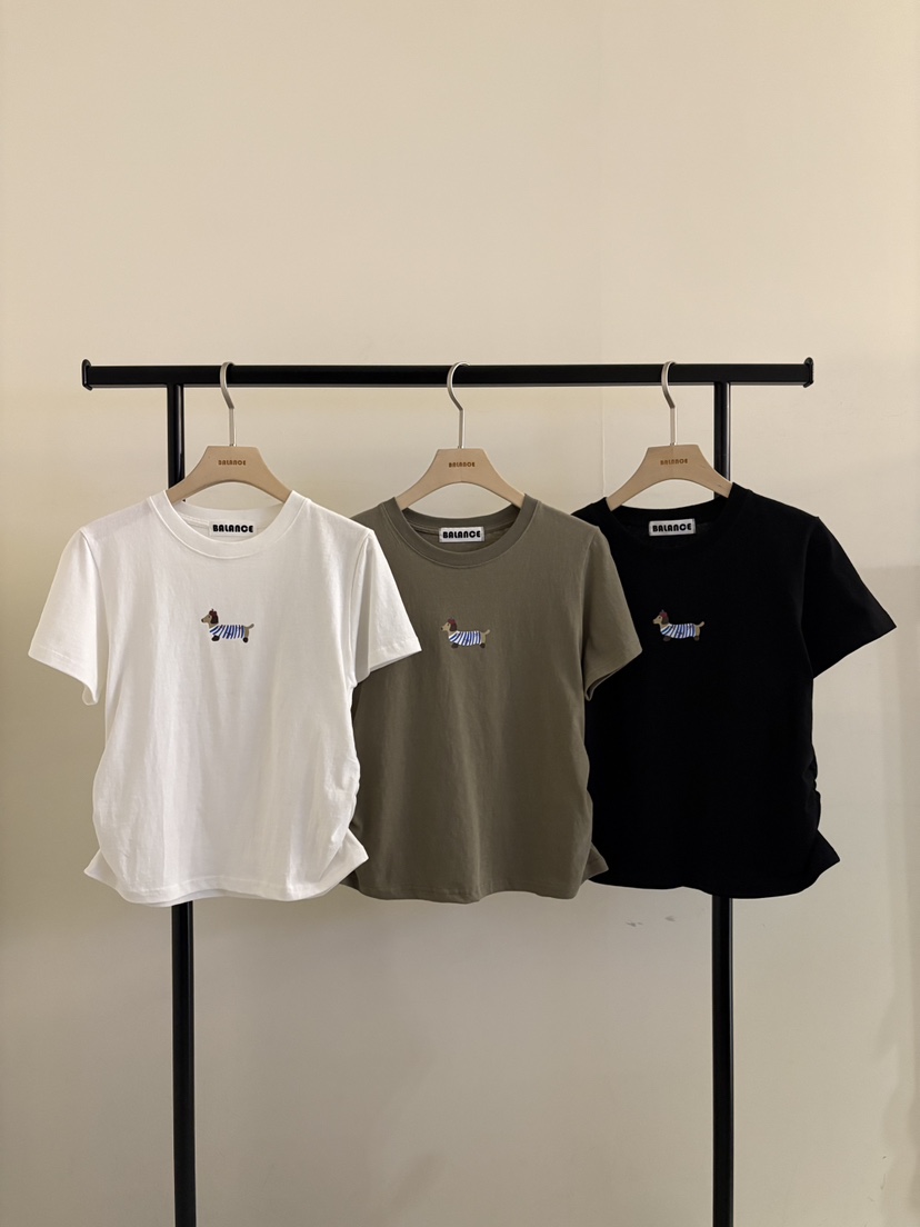 BALANCE韓國直郵女士新款26春夏推薦人氣職業時尚T恤狗狗BALANCET恤