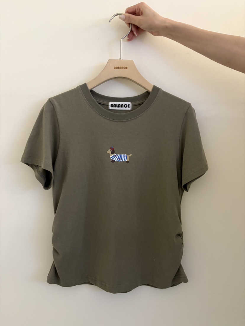 BALANCE韓國直郵女士新款26春夏推薦人氣職業時尚T恤狗狗BALANCET恤圖色2