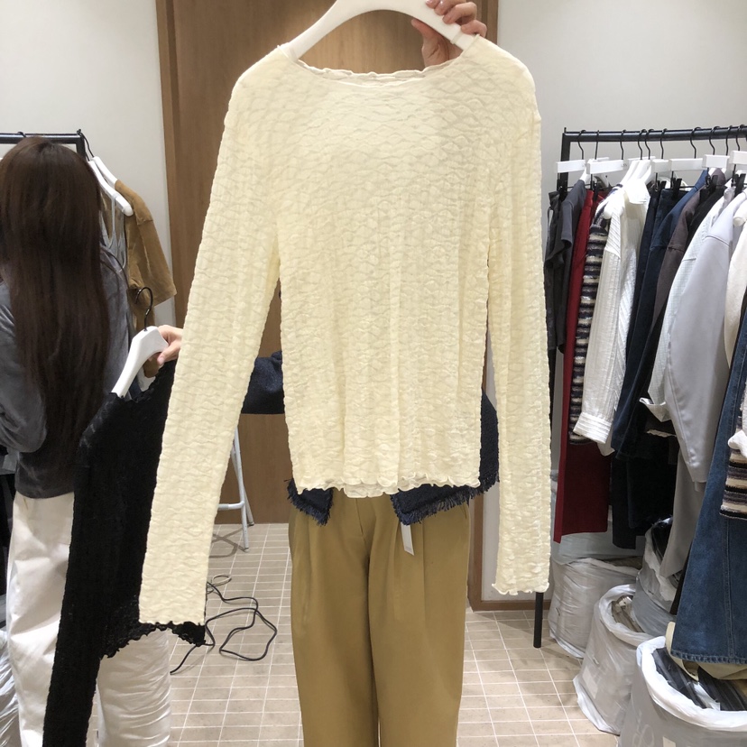 LOFN東大門直郵女裝新款人氣時尚職業推薦26春夏熱賣長袖T恤LOFN長袖T恤圖色1