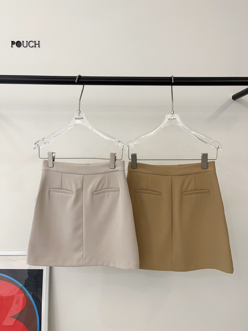 POUCH東大門代購女士新品休閑時尚職業26春夏真品推薦短裙POUCH短裙