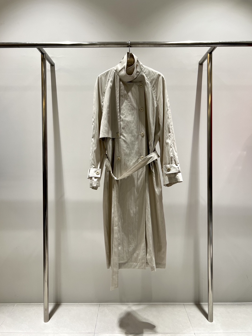 CESTLAVIE東大門實拍女裝新款熱賣時尚長款風衣含腰帶雙層CESTLAVIE長款風衣圖色1