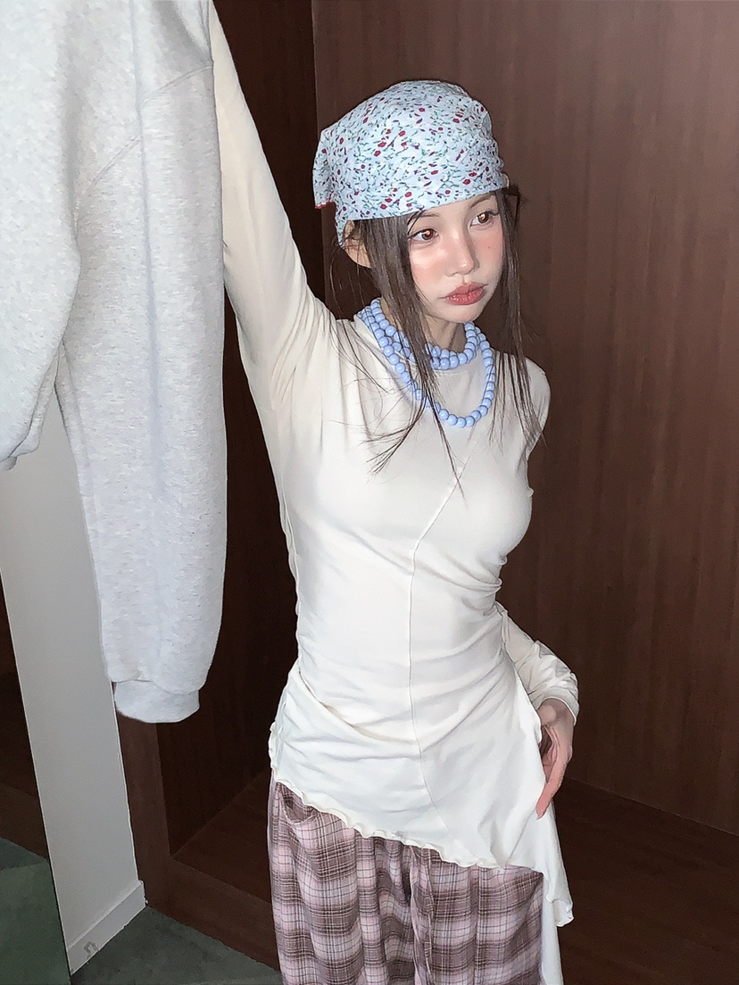 JKICHI東大門實拍女士新款熱賣真品26春夏休閑人氣長袖T恤JKICHI長袖T恤圖色1