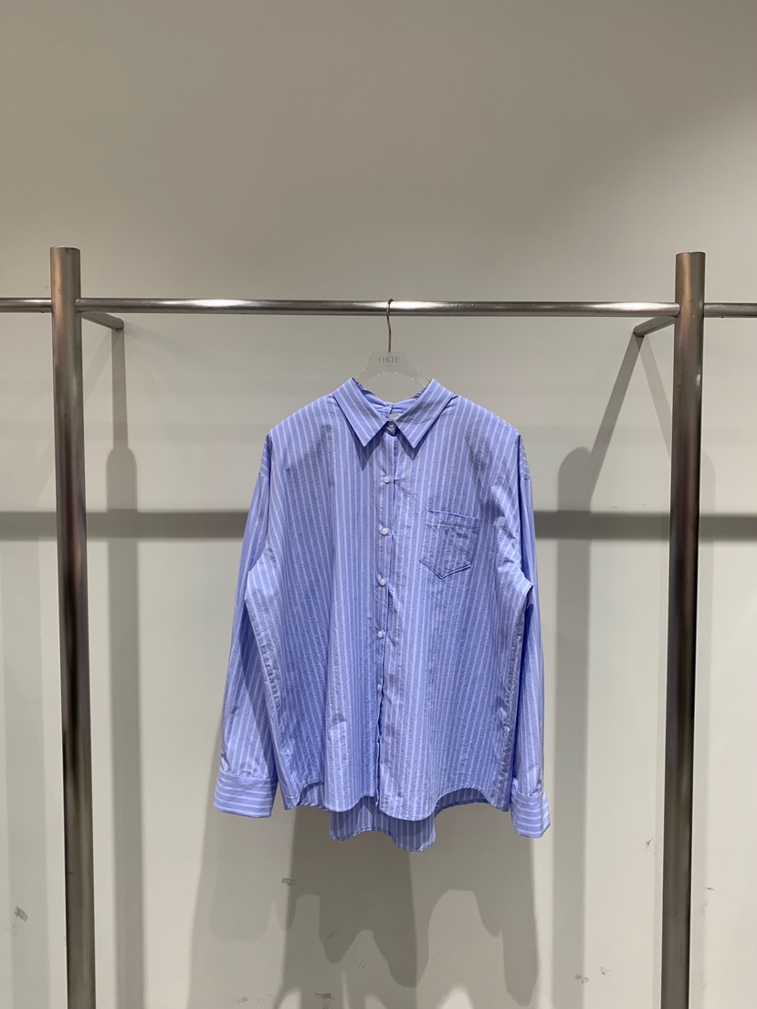 OKIE東大門直郵女裝新款26春夏休閑人氣職業襯衫蕾絲衫寬松OKIE襯衫/蕾絲衫圖色2