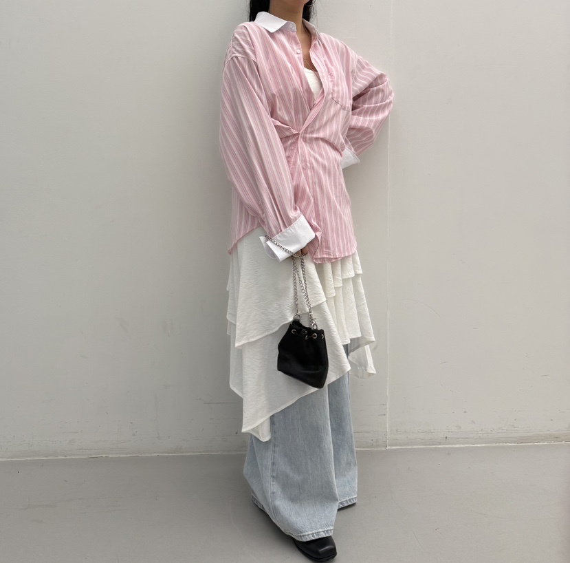 PAIRING東大門代購女士新款26春夏推薦時尚休閑襯衫蕾絲衫PAIRING襯衫/蕾絲衫