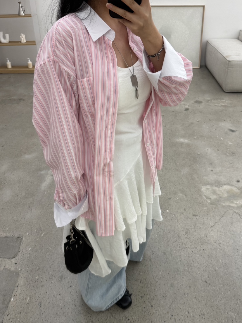 PAIRING東大門代購女士新款26春夏推薦時尚休閑襯衫蕾絲衫PAIRING襯衫/蕾絲衫