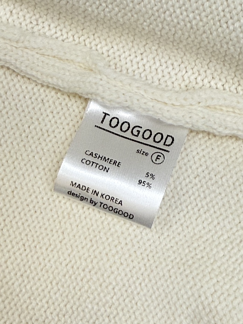 TOOGOOD東大門代購女裝新款真品26春夏推薦人氣針織衫拉鏈TOOGOOD針織衫