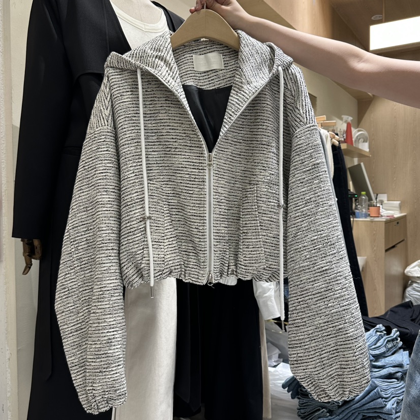 VINTAGE VIBE東大門代購女士新款休閑職業真品夾克粗花呢VINTAGE VIBE夾克圖色1