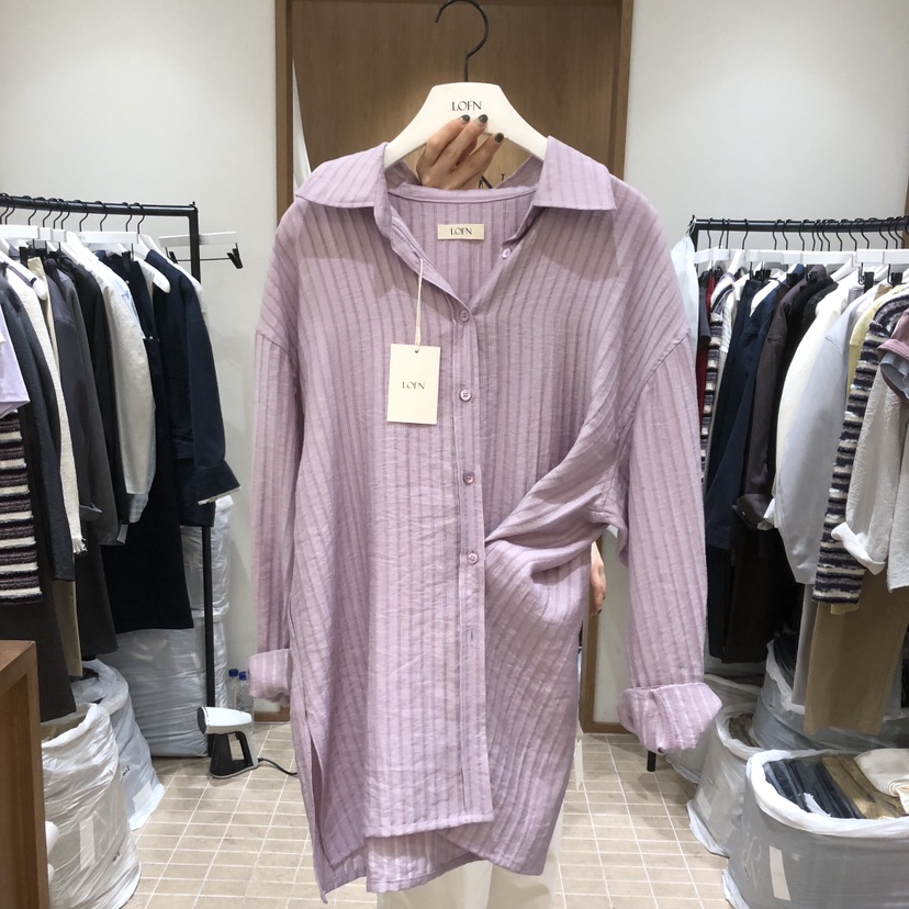 LOFN韓國直郵女裝新品真品熱賣時尚推薦休閑職業襯衫蕾絲衫LOFN襯衫/蕾絲衫圖色1