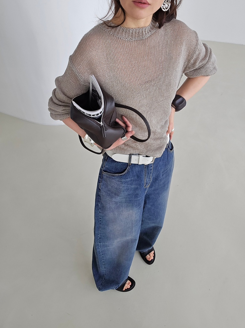 J SHOP韓國直郵女裝新款26春夏職業休閑人氣針織衫網眼亞麻J_SHOP針織衫