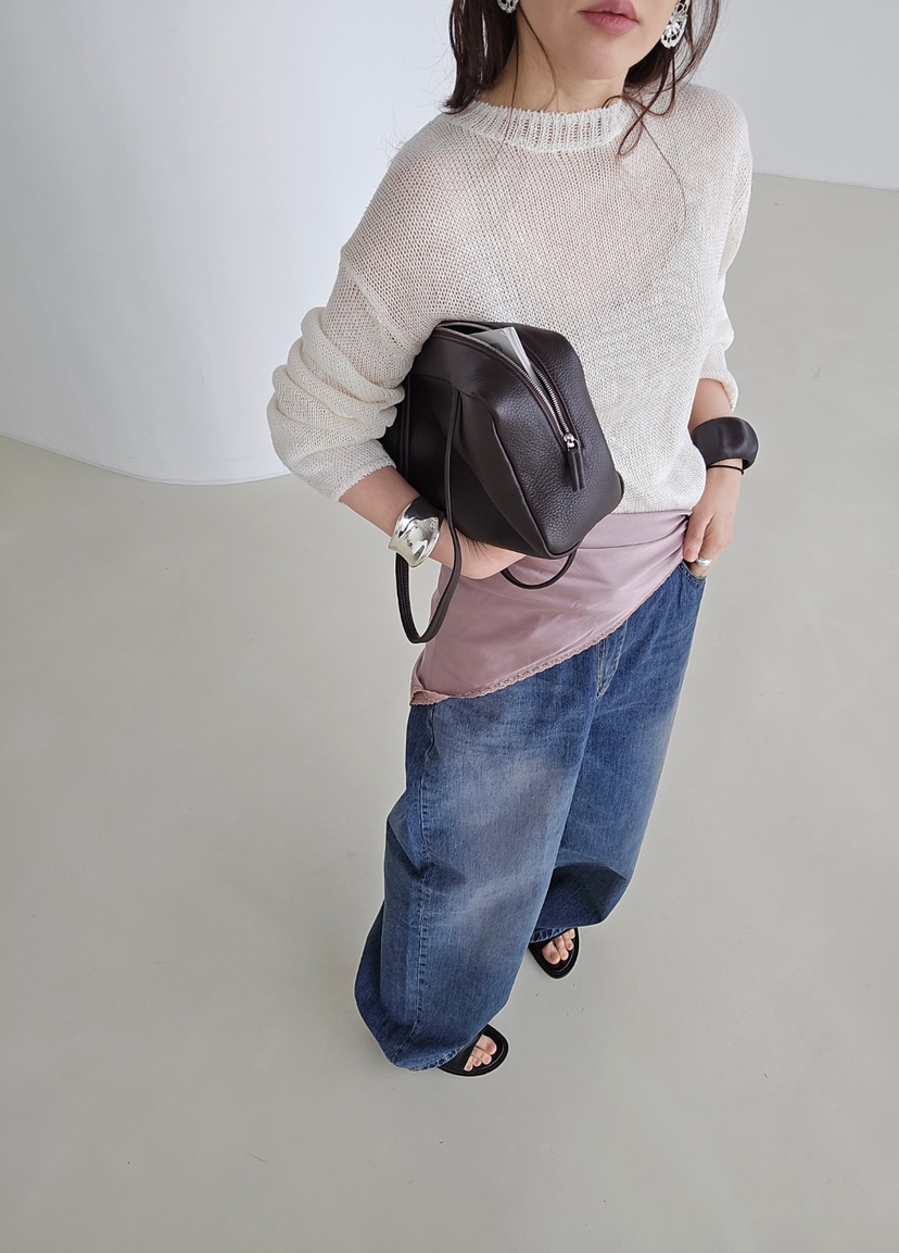 J SHOP韓國直郵女裝新款26春夏職業休閑人氣針織衫網眼亞麻J_SHOP針織衫