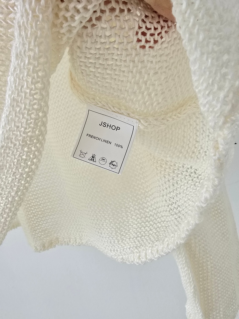 J SHOP韓國直郵女裝新款26春夏職業休閑人氣針織衫網眼亞麻J_SHOP針織衫