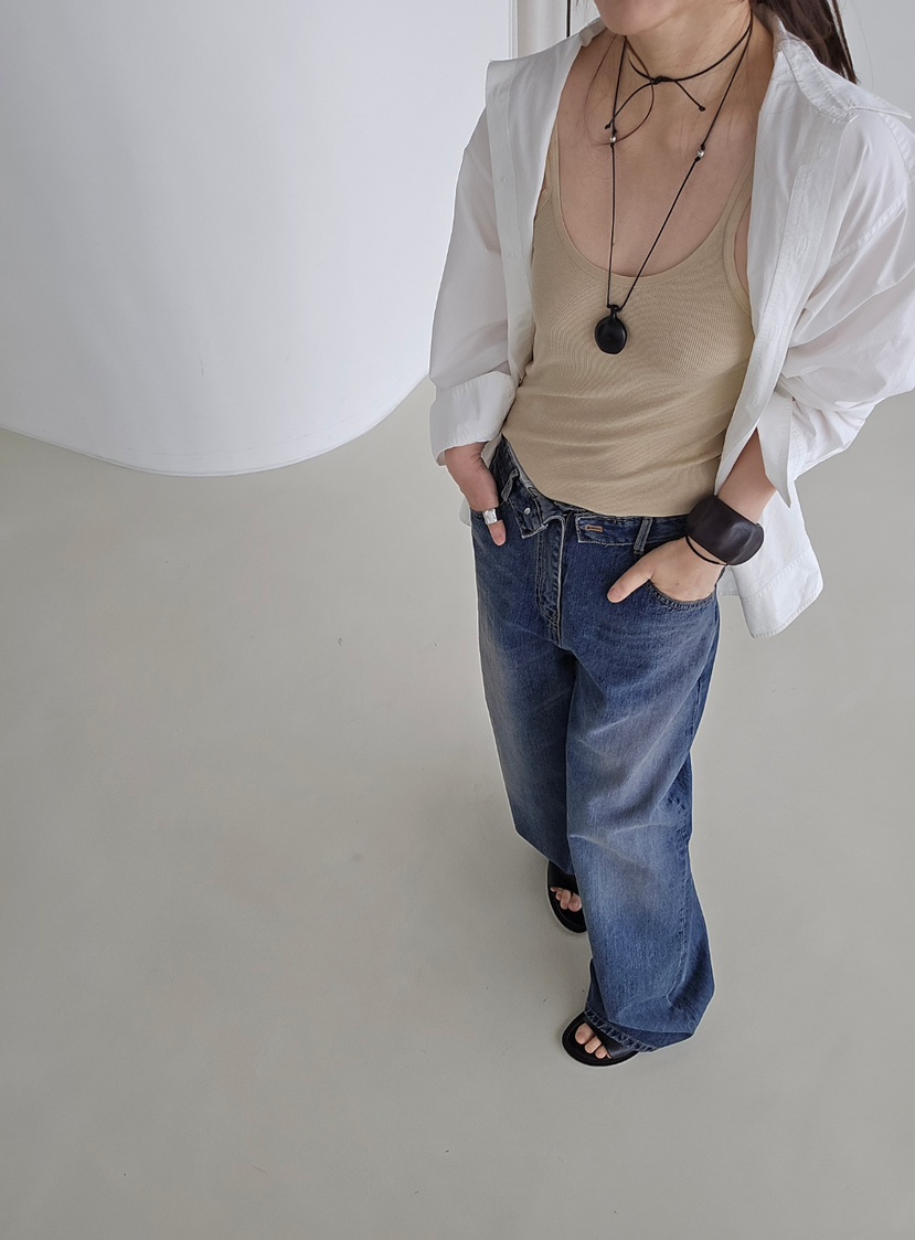 J SHOP韓國直郵女士新款26春夏真品推薦職業人氣牛仔褲復古J_SHOP牛仔褲