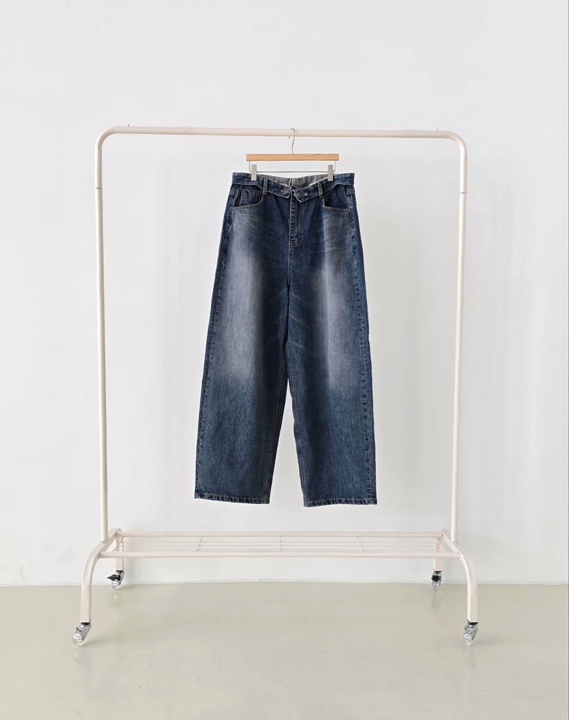 J SHOP韓國直郵女士新款26春夏真品推薦職業人氣牛仔褲復古J_SHOP牛仔褲圖色1