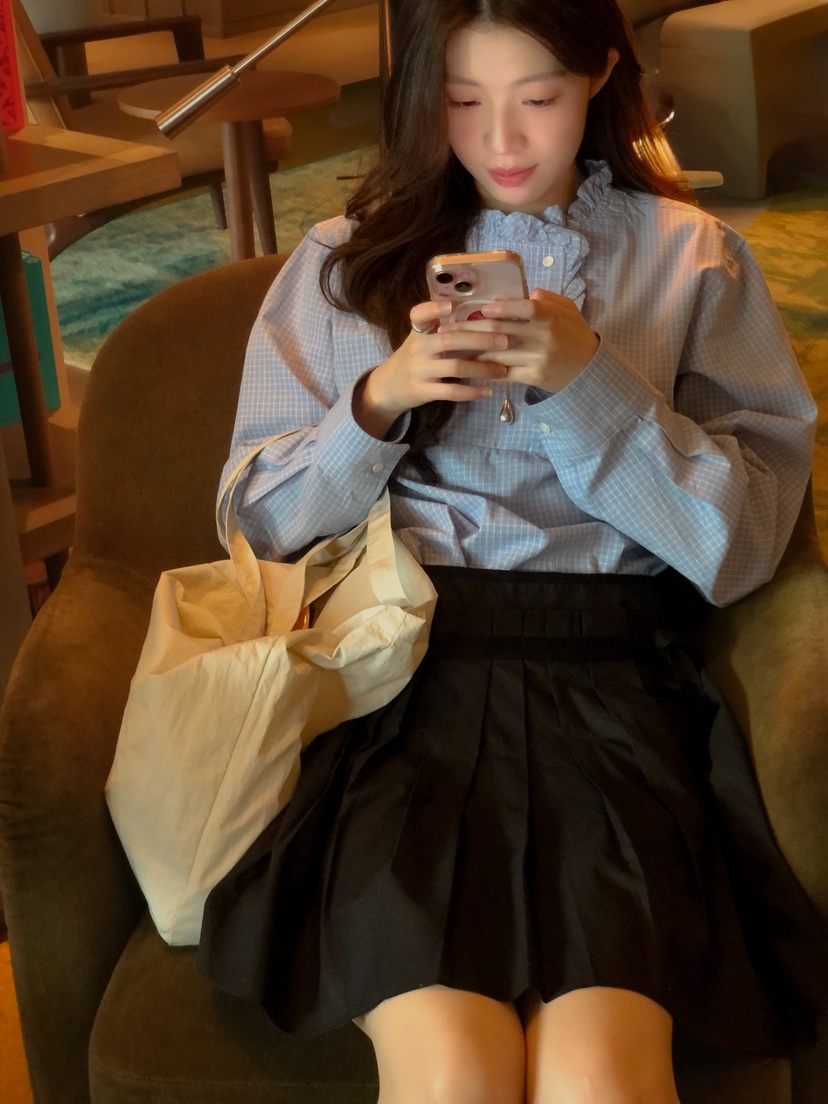 ERUME韓國代購女士新品人氣休閑26春夏職業時尚襯衫蕾絲衫ERUME襯衫/蕾絲衫