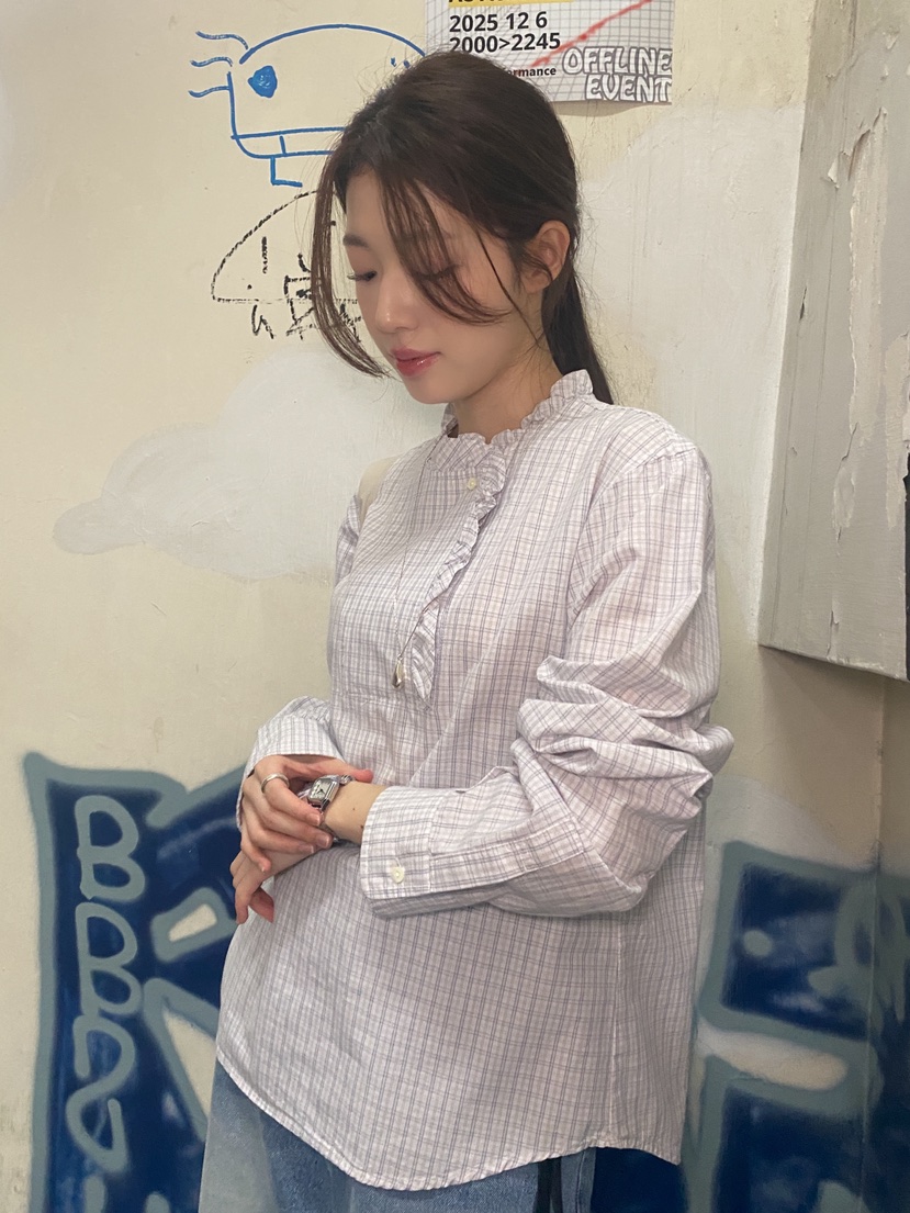 ERUME韓國代購女士新品人氣休閑26春夏職業時尚襯衫蕾絲衫ERUME襯衫/蕾絲衫