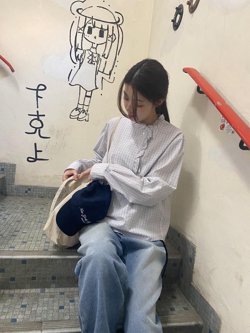 ERUME韓國代購女士新品人氣休閑26春夏職業時尚襯衫蕾絲衫ERUME襯衫/蕾絲衫