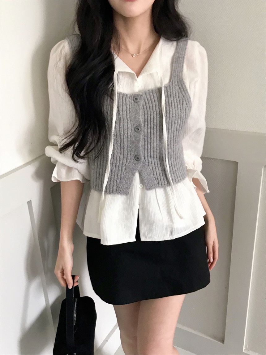 FRILL-T/DADA韓國代購女裝新品推薦26春夏熱賣襯衫蕾絲衫FRILL-T/DADA襯衫/蕾絲衫