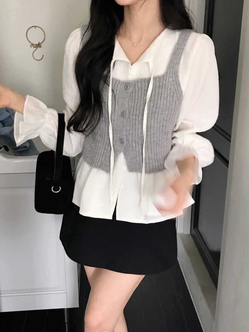 FRILL-T/DADA韓國代購女裝新品推薦26春夏熱賣襯衫蕾絲衫FRILL-T/DADA襯衫/蕾絲衫