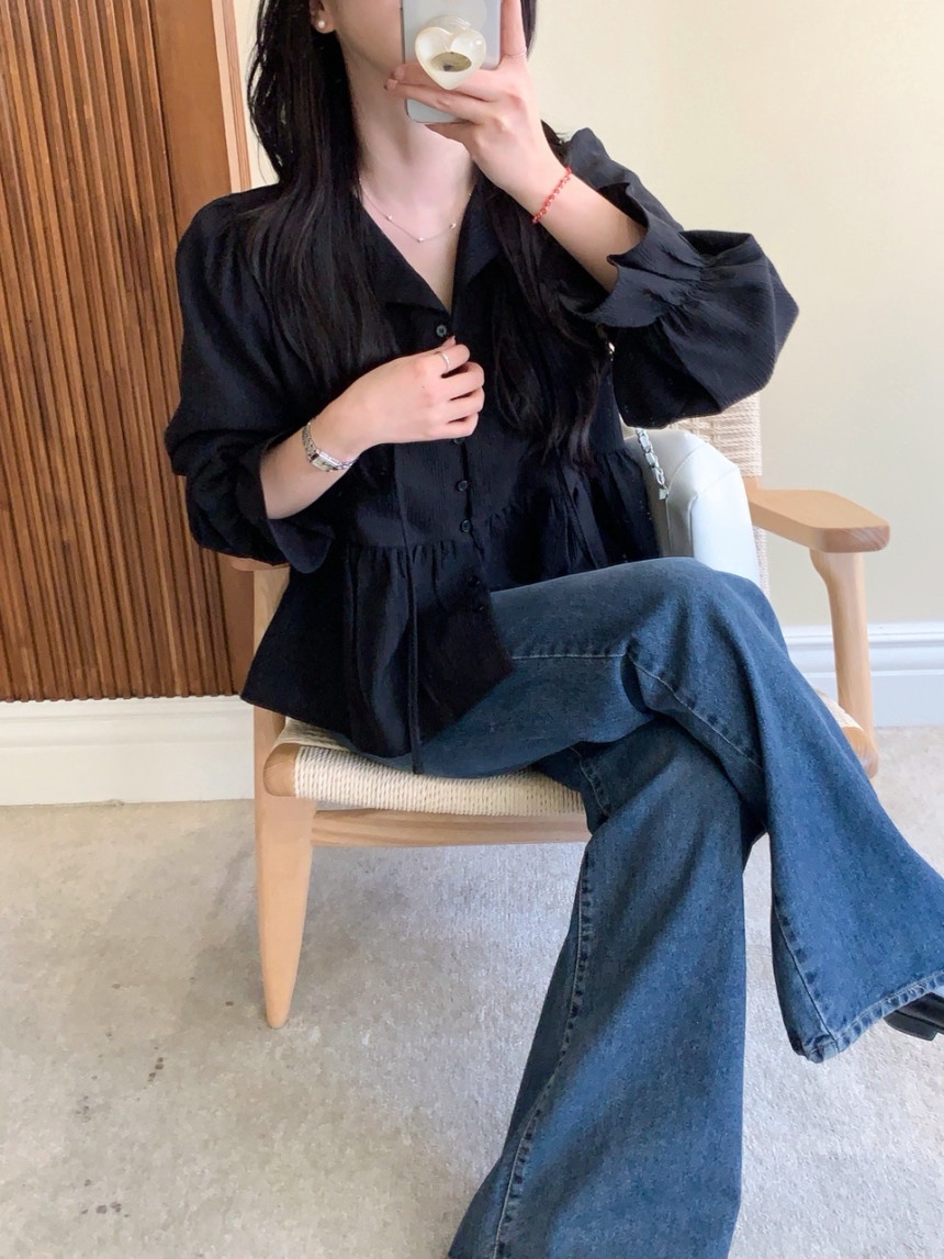 FRILL-T/DADA韓國代購女裝新品推薦26春夏熱賣襯衫蕾絲衫FRILL-T/DADA襯衫/蕾絲衫