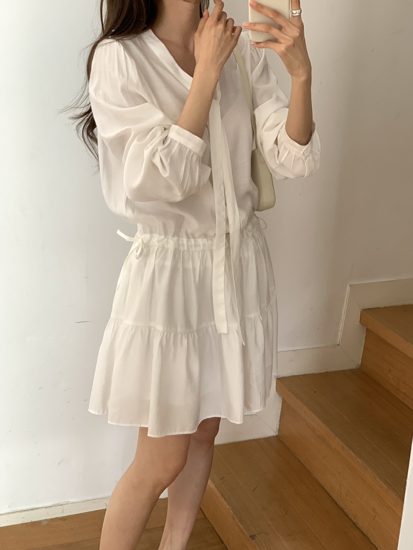 FRILL-T/DADA東大門代購女士新款26春夏真品職業連衣裙FRILL-T/DADA連衣裙