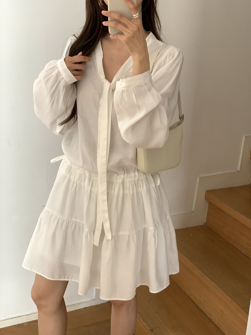 FRILL-T/DADA東大門代購女士新款26春夏真品職業連衣裙FRILL-T/DADA連衣裙