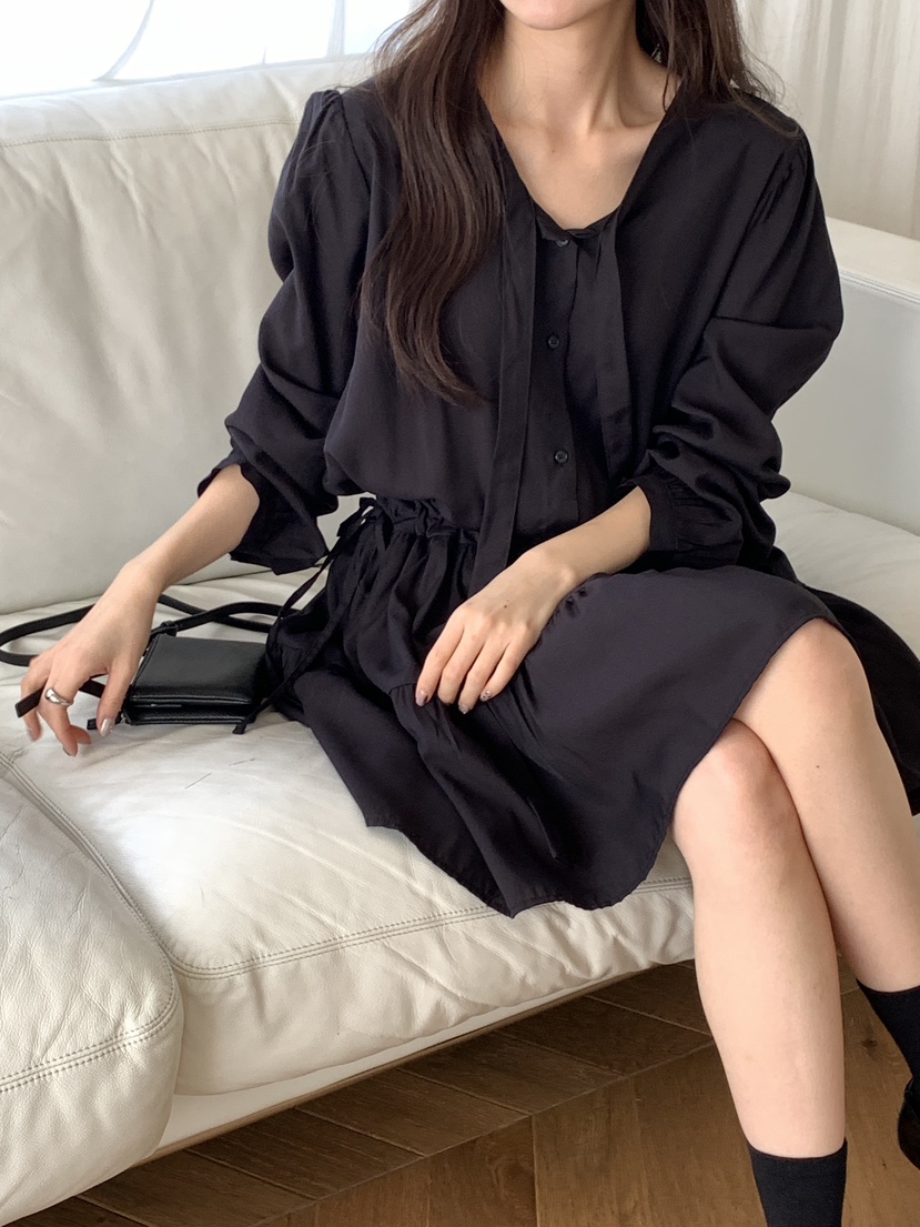 FRILL-T/DADA東大門代購女士新款26春夏真品職業連衣裙FRILL-T/DADA連衣裙