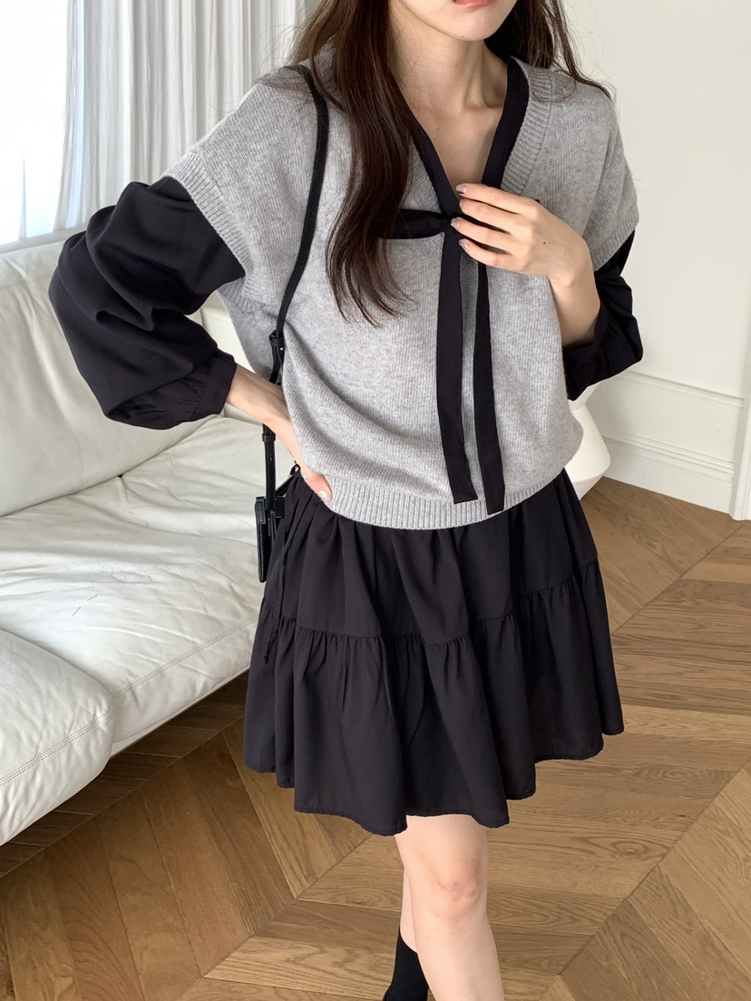 FRILL-T/DADA東大門代購女士新款26春夏真品職業連衣裙FRILL-T/DADA連衣裙