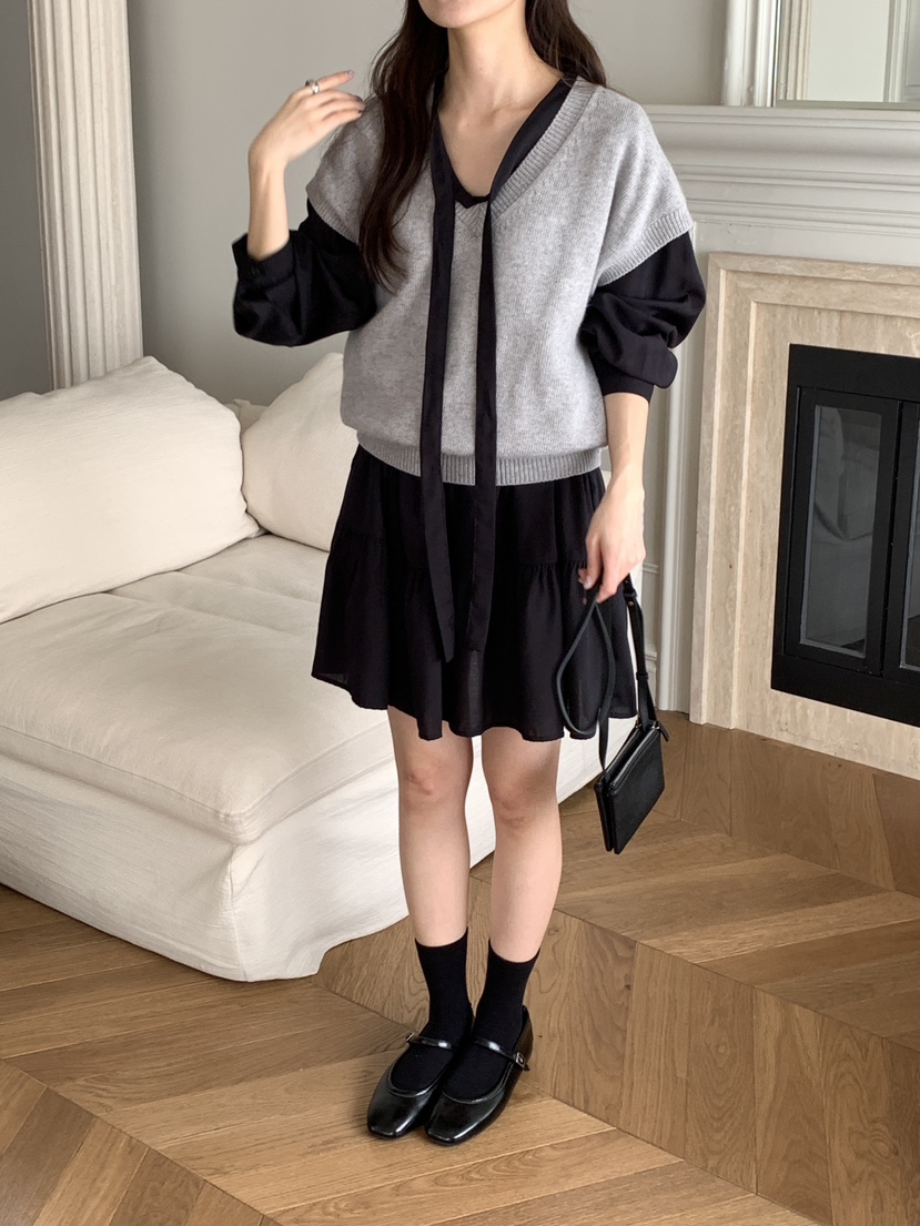 FRILL-T/DADA東大門代購女士新款26春夏真品職業連衣裙FRILL-T/DADA連衣裙