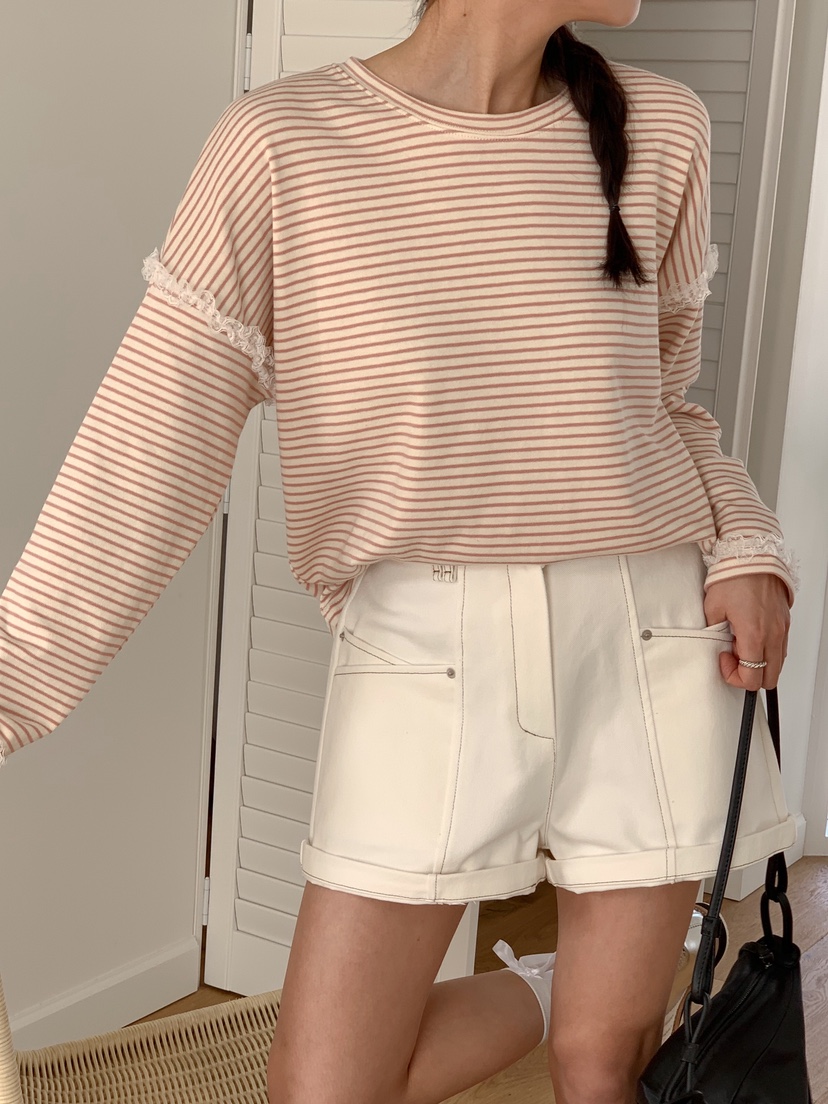 RE:FRESH-L東大門直郵女士新款熱賣職業休閑推薦長袖T恤RE:FRESH長袖T恤