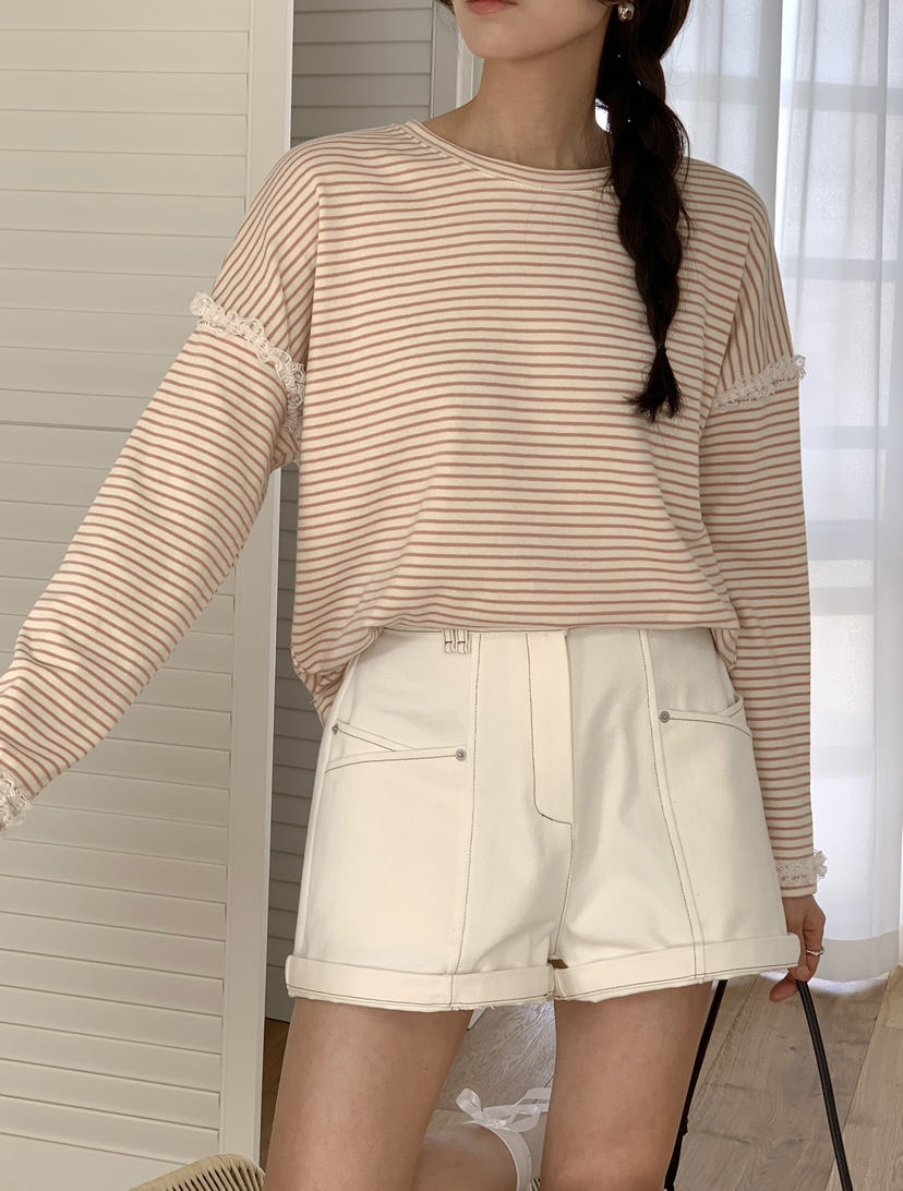 RE:FRESH-L東大門直郵女士新款熱賣職業休閑推薦長袖T恤RE:FRESH長袖T恤